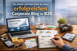 Wir erklären konkrete Strategien und Prozesse, mit denen du Corporate Blogs im B2B zielgerichtet planst, betreibst und messbar machst. Dazu gehören Content‑Strategie, Governance, Kooperationen mit Bloggern und kennzahlenbasierte Optimierung.